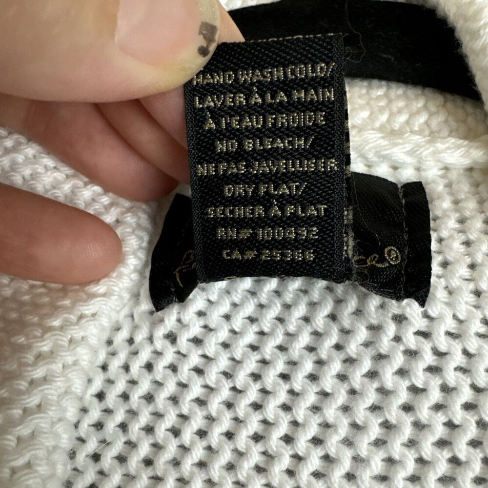 Pure Handknit for Fresh Produce Open Cardigan Women's XS/S White Fringe (1032) - Picture 3 of 11